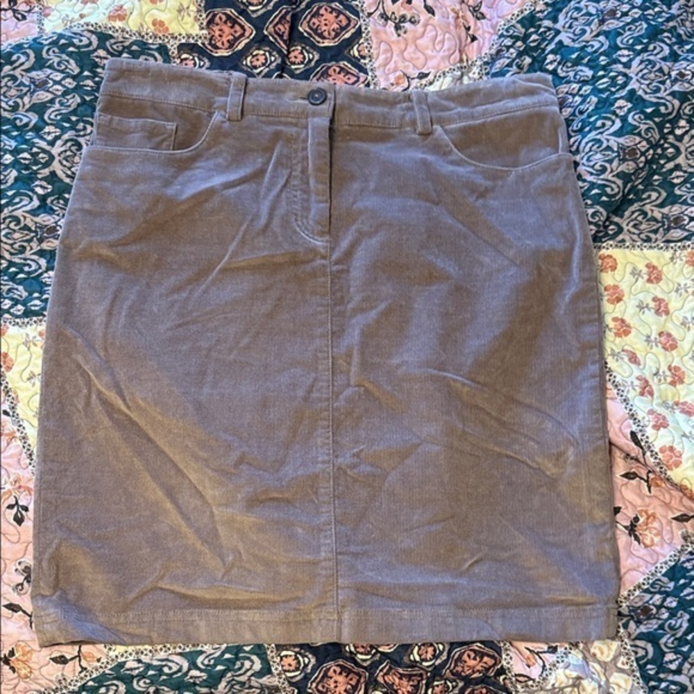 Brooks Brothers 346 Corduroy Pencil Skirt - Mushroom Taupe Brown - NWT Size 8